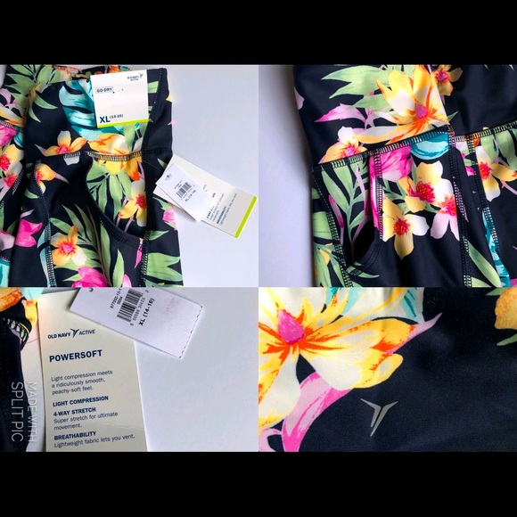 NEW Biker Shorts High Waisted PowerSoft Side Pocket Girl’s XL OLD NAVY - Picture 3 of 16